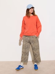 Oliver Bonas Crochet Drop Shoulder 100% Cotton Sweatshirt - صورة 3 من 8