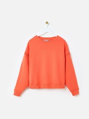 Oliver Bonas Crochet Drop Shoulder 100% Cotton Sweatshirt - صورة 4 من 8