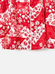 Oliver Bonas Red Patched Floral Print Blouse - Image 9 of 9