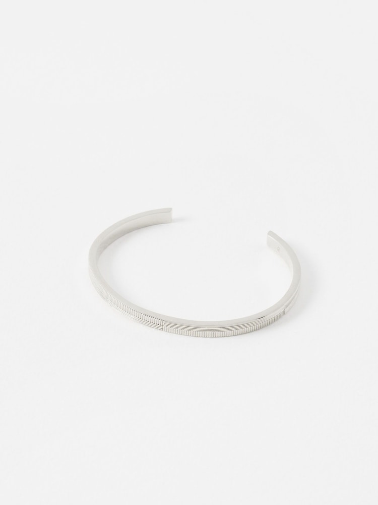 Oliver Bonas Silver Tone Gia Geometric Cuff Bangle - Image 1 of 4