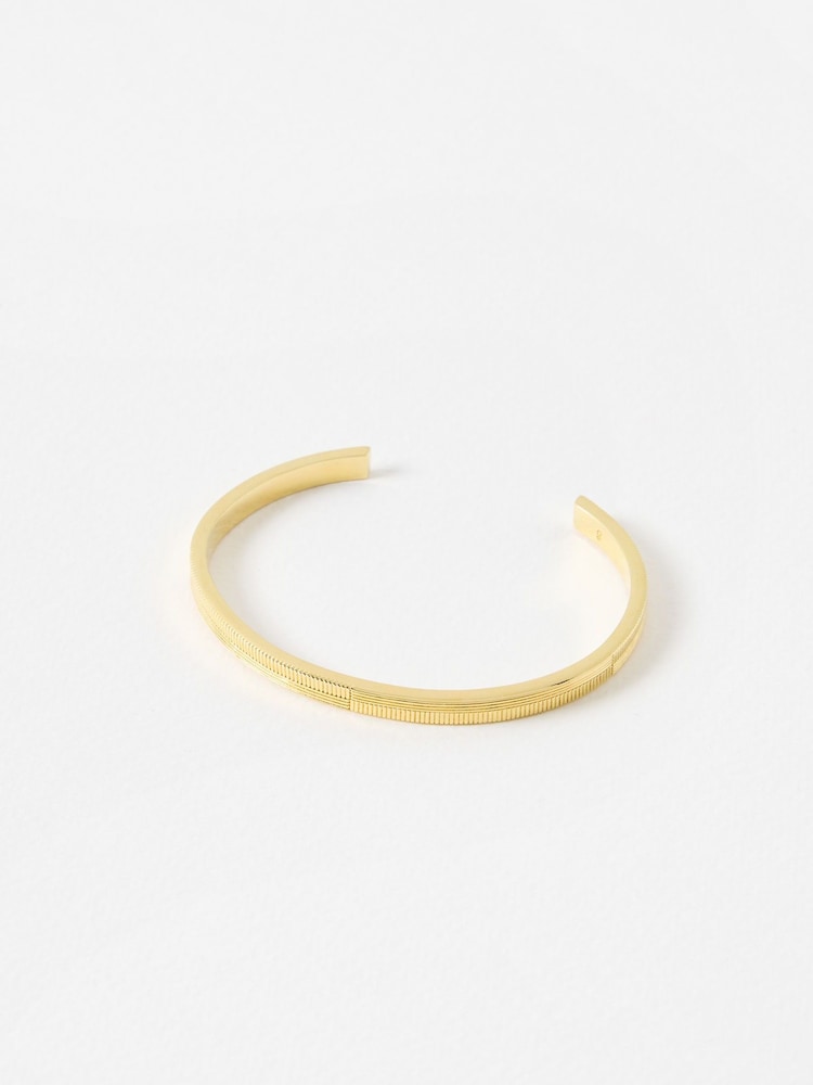 Oliver Bonas Gold Tone Gia Geometric Cuff Bangle - Image 1 of 3