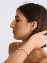 Oliver Bonas Gold Tone Gia Geometric Cuff Bangle - Image 3 of 3