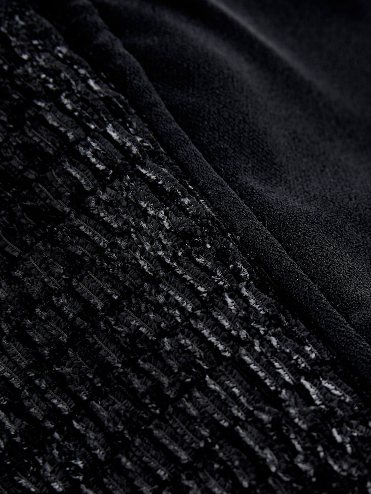 Black Velvet Structured Bandeau Top - Image 3 of 3 Black Velvet Structured Bandeau Top - Image 3 of 3