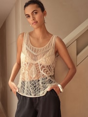 Ivory N. Premium Beaded Cami Top - Image 1 of 7
