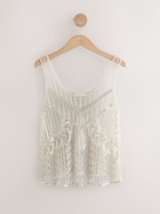 Ivory N. Premium Beaded Cami Top - Image 5 of 7