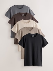 Neutral 5 Pack Comfort T-Shirt - Image 1 of 11