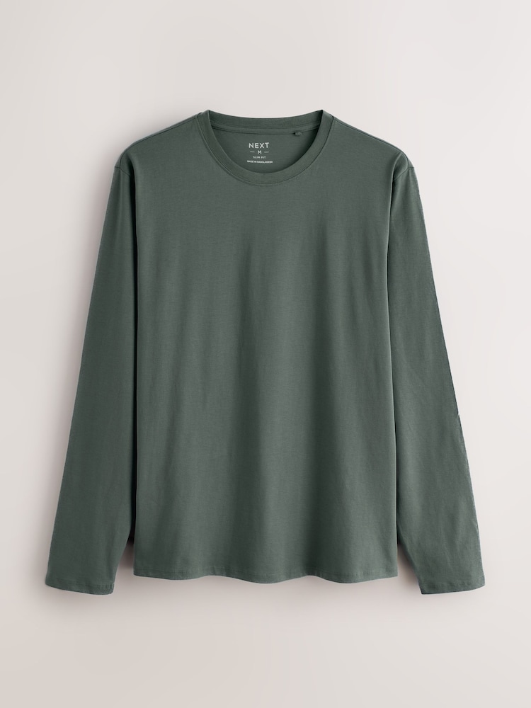 Blue Long Sleeve Layering T-Shirts 5 Pack - Image 2 of 8