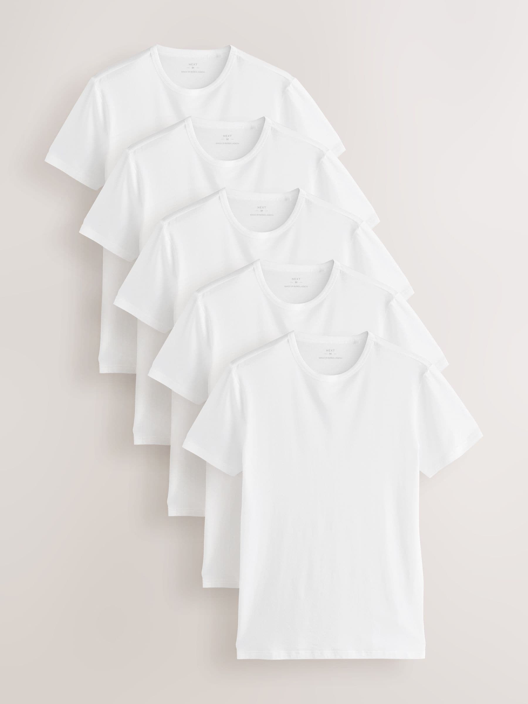 Buy White 5 Pack Modal Layering T-Shirt from Next USA
