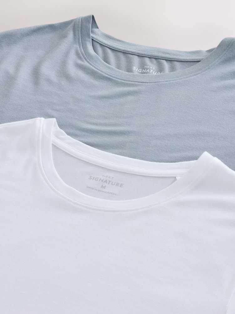 Cinza/Branco - Signature TENCEL™ Lyocell T-Shirts 2 Pack - Imagem 10 de 10