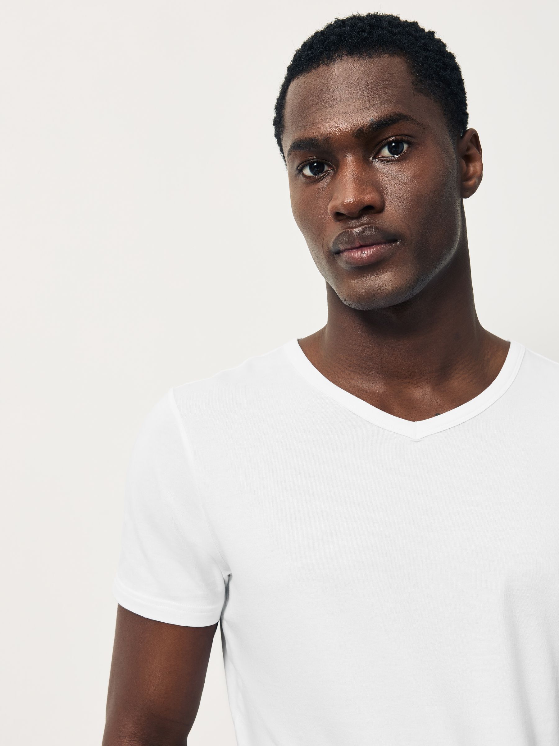 Buy White Modal Layering V-Neck T-Shirt 5 Pack from Next USA