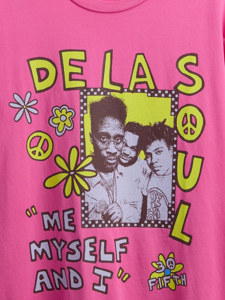 Pink De La Soul - Gap Short Sleeve Graphic Band T-Shirt - Imagen 5 de 5 Pink De La Soul - Gap Short Sleeve Graphic Band T-Shirt - Imagen 5 de 5