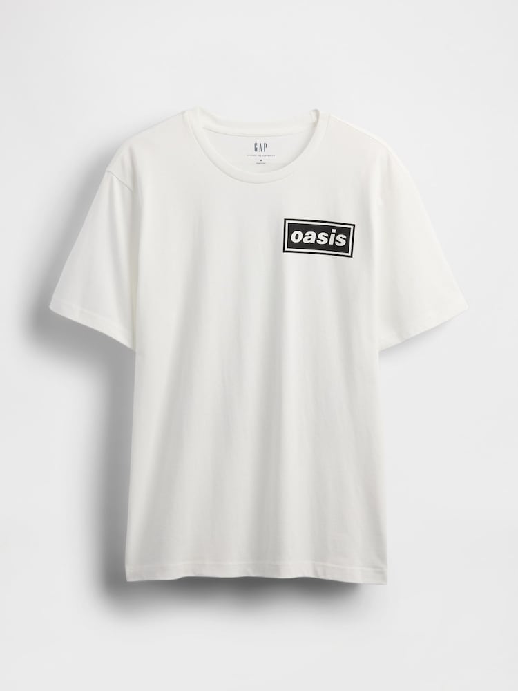Gap White Oasis Graphic T-Shirt - Image 4 of 4 Gap White Oasis Graphic T-Shirt - Image 4 of 4