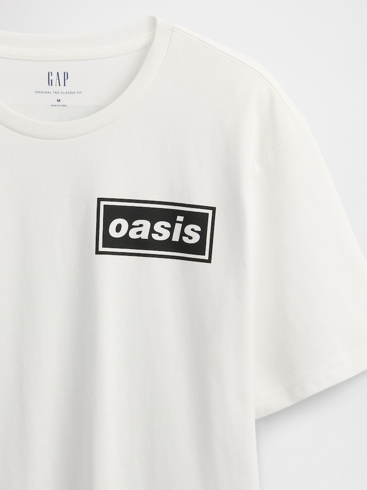 Белый - Gap Oasis Graphic T-Shirt - Image 5 of 5