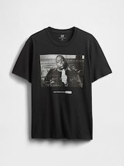 Gap Black The Notorious B.I.G. Graphic Short Sleeve T-Shirt - Image 4 of 5