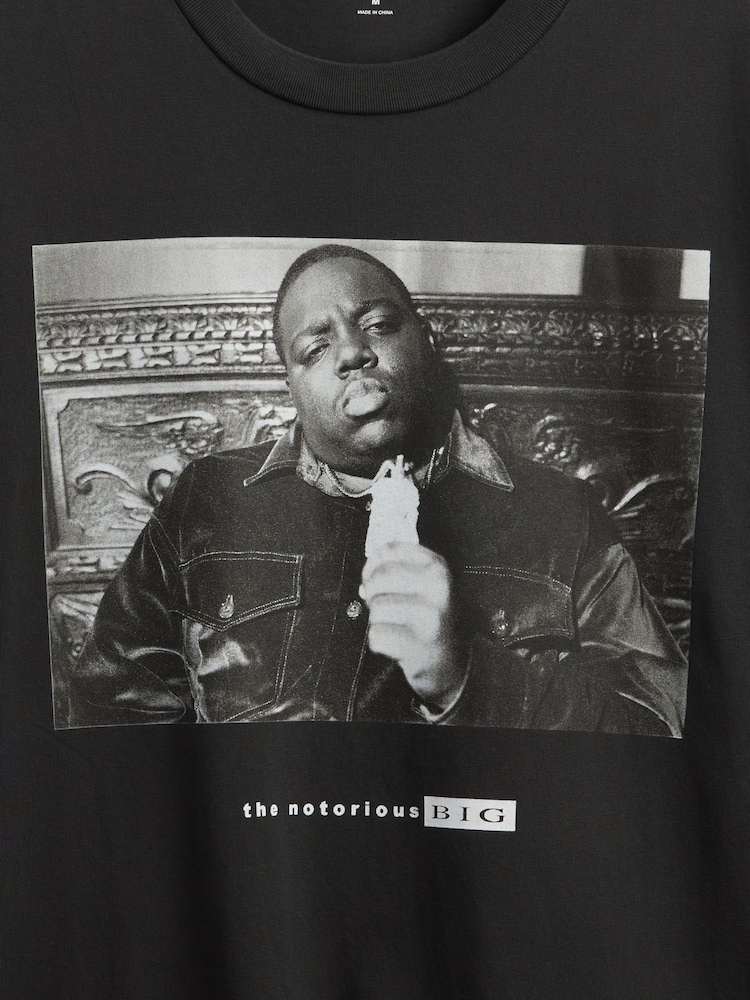 Gap Black The Notorious B.I.G. Graphic Short Sleeve T-Shirt - Image 5 of 5