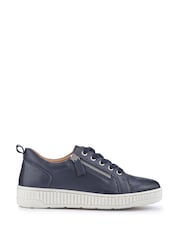 Jones Bootmaker Cream Azure Leather Wide-Fit Trainers - Image 2 of 6