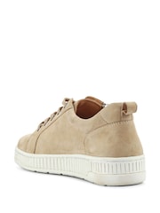 Jones Bootmaker Cream Azure Leather Wide-Fit Trainers - Image 4 of 6