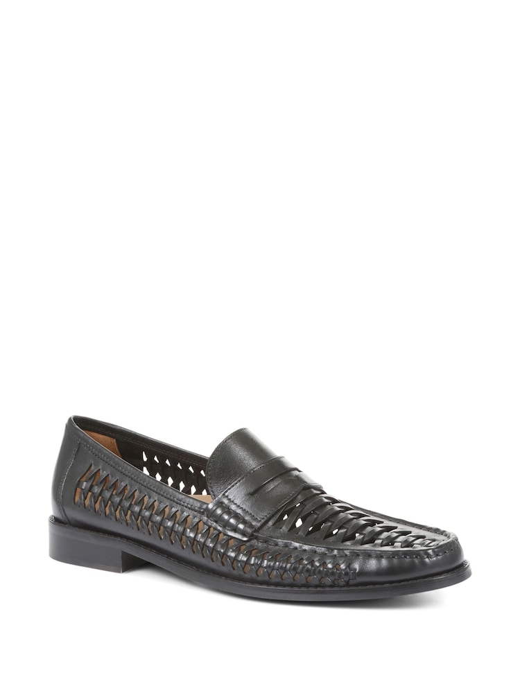 Jones Bootmaker Riverside Woven Leather Loafers - Image 2 of 5
