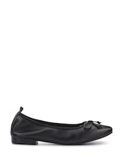 Jones Bootmaker Opaline Bow-Detailed Leather Black Pumps - Image 1 of 5