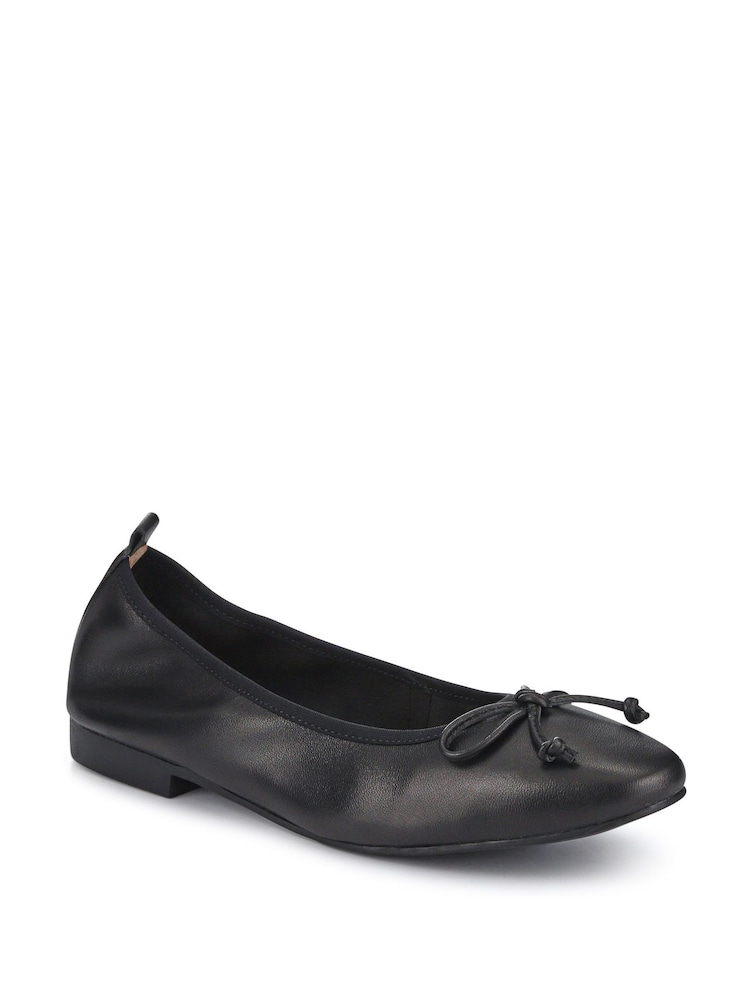 Jones Bootmaker Opaline Bow-Detailed Leather Black Pumps - Image 2 of 5