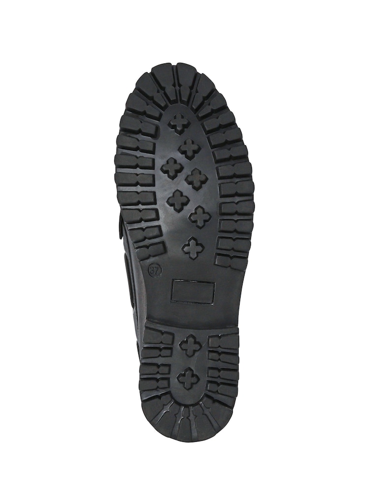 Jones Bootmaker Miuccia Leather Black Moccasins - Image 5 of 5 Jones Bootmaker Miuccia Leather Black Moccasins - Image 5 of 5