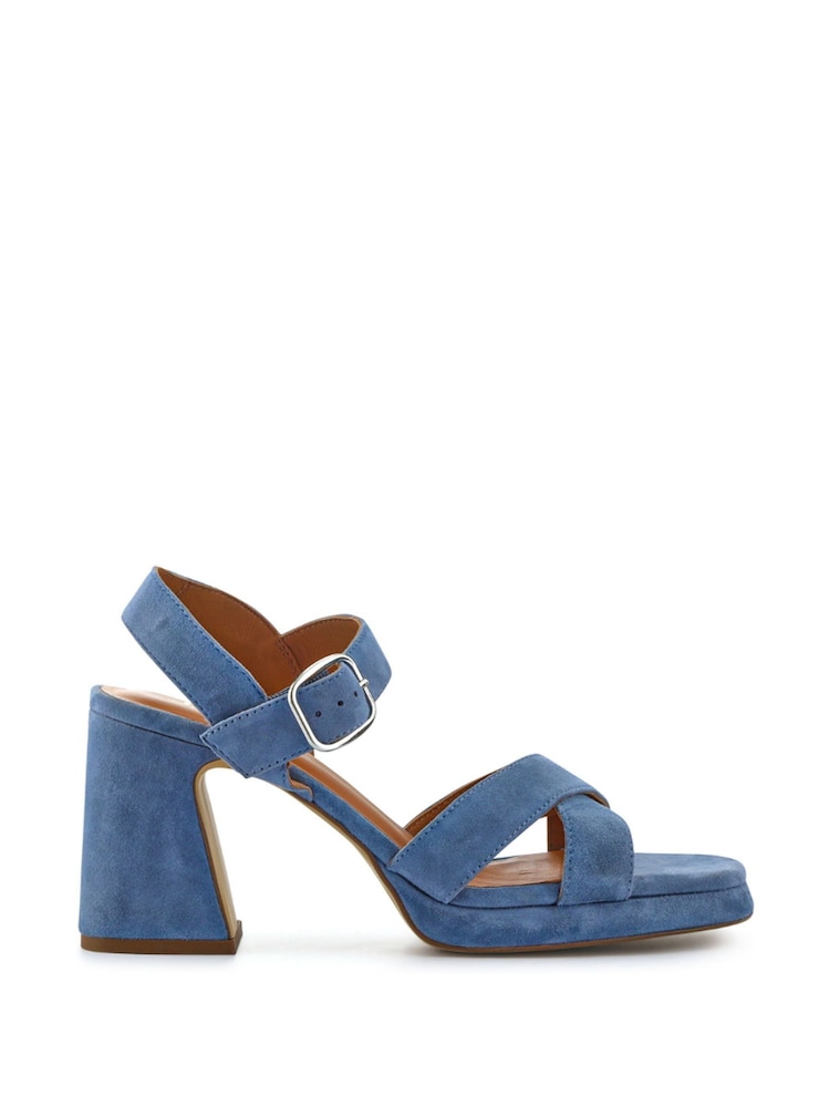 أزرق - مجموعة صنادل Gladiola من الجلد بكعب مرتفع من الأمام من 2 قطعة من Jones Bootmaker - صورة 2 من 6