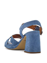أزرق - مجموعة صنادل Gladiola من الجلد بكعب مرتفع من الأمام من 2 قطعة من Jones Bootmaker - صورة 4 من 6