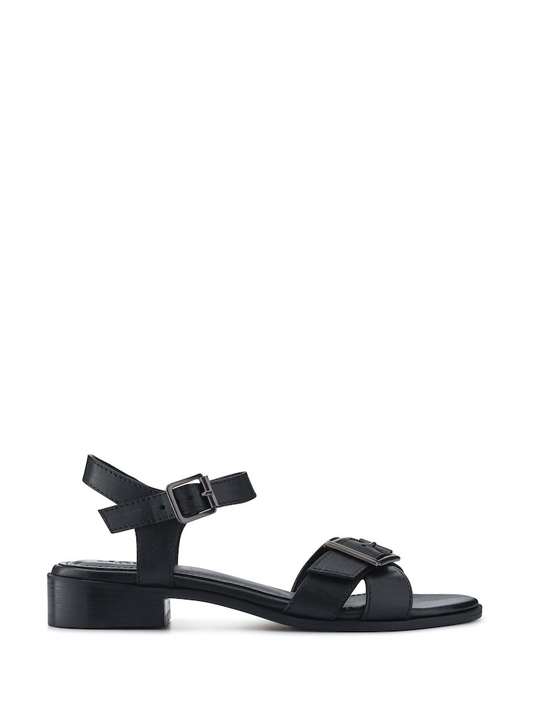 Черный - Jones Bootmaker Hythe Smart Leather Sandals - Image 1 of 5