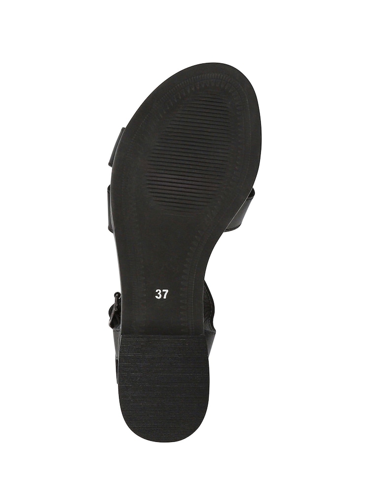 Черный - Jones Bootmaker Hythe Smart Leather Sandals - Image 5 of 5