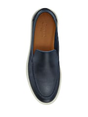 Синий - Jones Bootmaker Quade Smart Leather Slip-On Shoes - Изображение 5 из 5