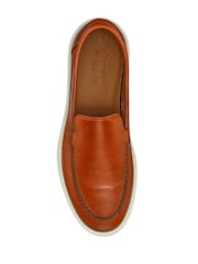 Коричневый - Jones Bootmaker Quade Smart Leather Slip-On Shoes - Изображение 4 из 5