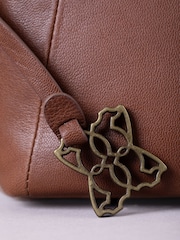 Lakeland Leather Brown Bridge Cross-Body Bag - Image 5 of 6
