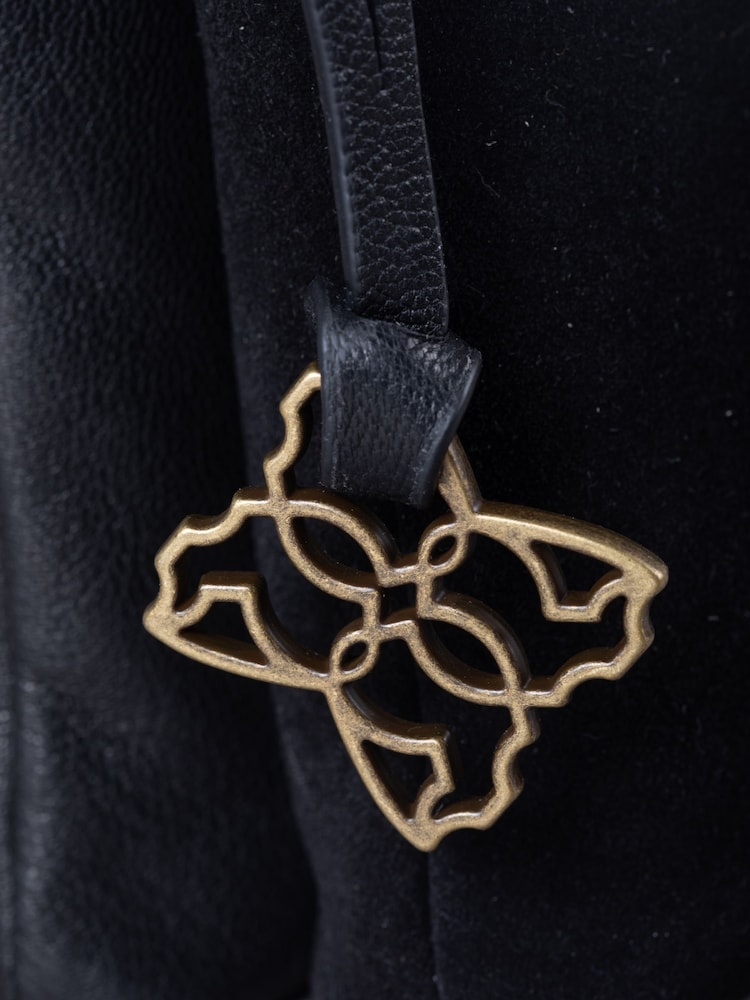 Lakeland Leather Black Navy Suede Crossbody Bag - Image 6 of 6 Lakeland Leather Black Navy Suede Crossbody Bag - Image 6 of 6