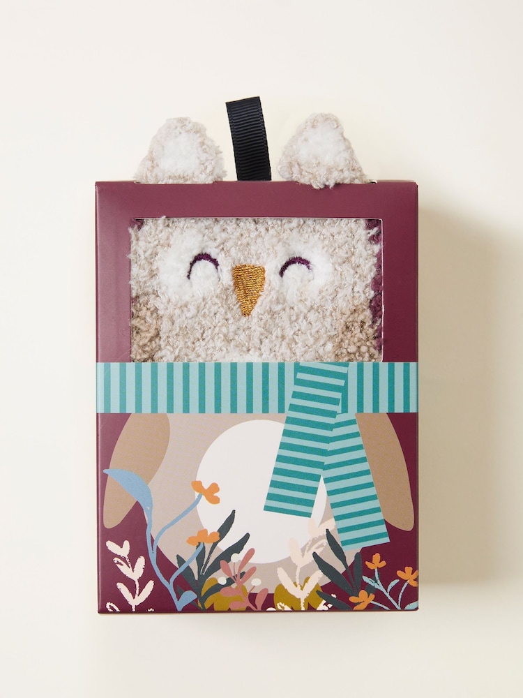 FatFace Purple Fluffy Owl Socks In A Box - Image 1 of 3 FatFace Purple Fluffy Owl Socks In A Box - Image 1 of 3