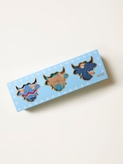 FatFace Multi 3 Pack Highland Cow Socks in a Gift Box - Image 3 of 3