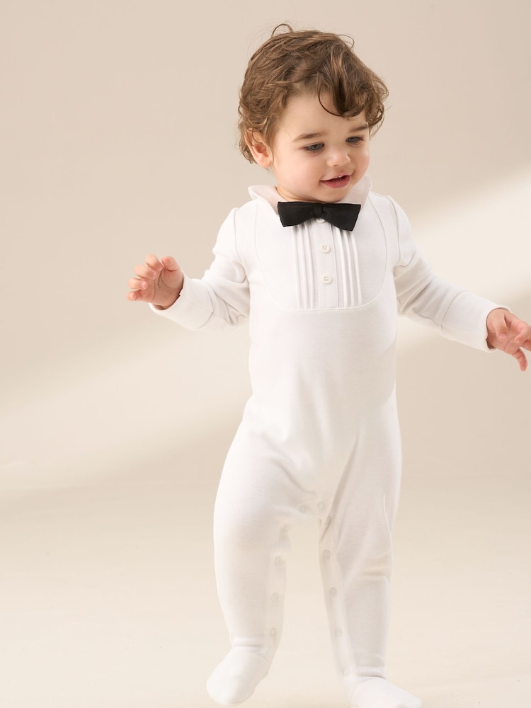 Angel & Rocket White Harry White Smart 100% Cotton All-in-One - Image 1 of 2