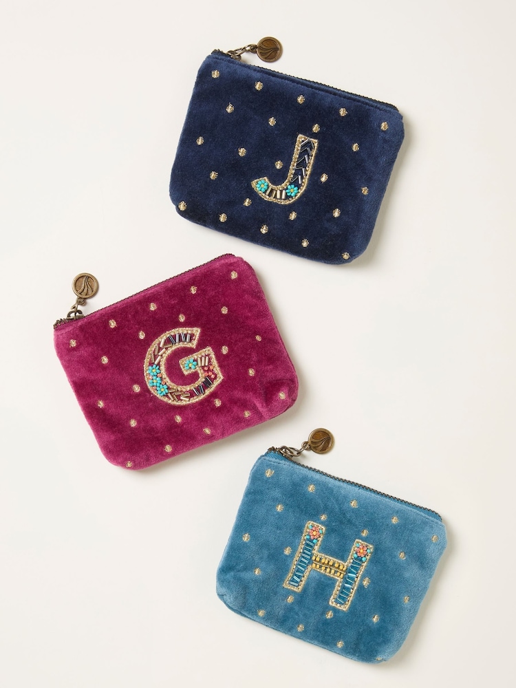 FatFace Multi Alphabet Embroidered Coin Purse - Image 2 of 2 FatFace Multi Alphabet Embroidered Coin Purse - Image 2 of 2