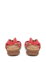 Pavers Red Pavers Embellished Flat Black Sandals - Image 3 of 5