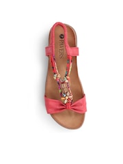 Pavers Red Pavers Embellished Flat Black Sandals - Image 4 of 5