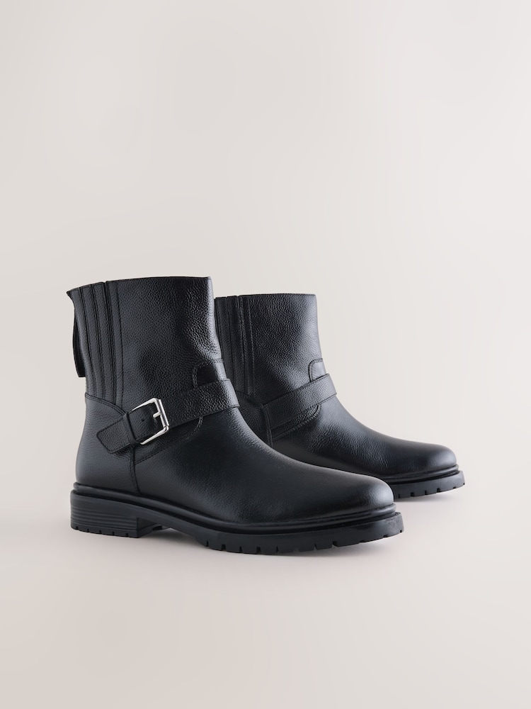 Cuero negro - Forever Comfort® Biker Ankle Boots - Imagen 2 de 5
