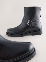 Cuero negro - Forever Comfort® Biker Ankle Boots - Imagen 3 de 5