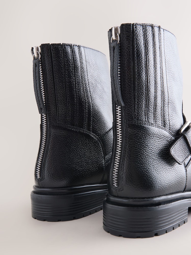 Cuero negro - Forever Comfort® Biker Ankle Boots - Imagen 5 de 5