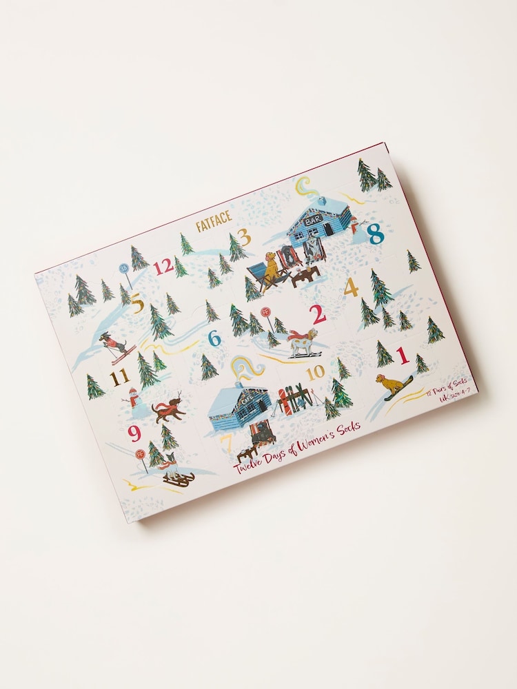 FatFace Multi Womens 12 Pack of Socks Advent Calendar - Image 3 of 3