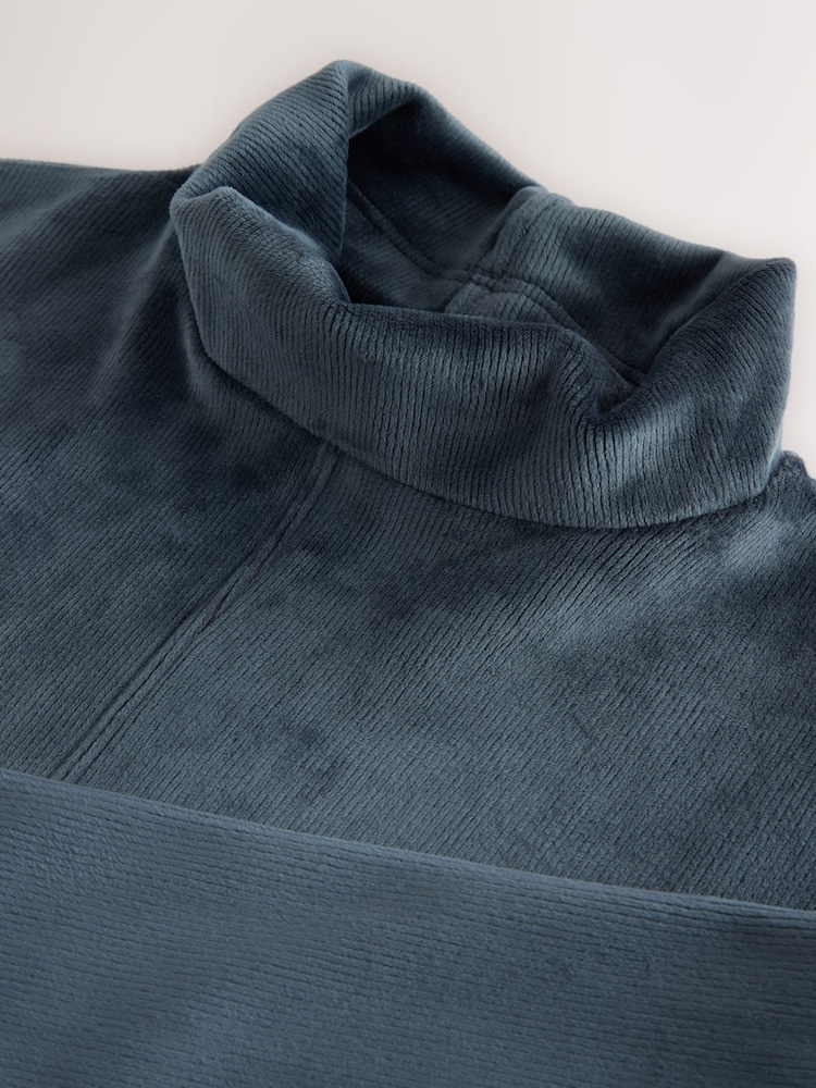 Blau - Cosy Cord Cowl Neck Jumper - Bild 3 von 3 Blau - Cosy Cord Cowl Neck Jumper - Bild 3 von 3
