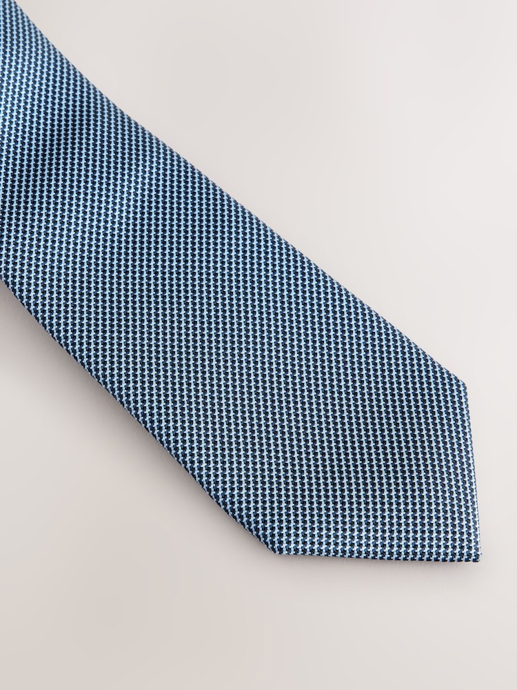 Blue Textured Tie - Image 2 of 3