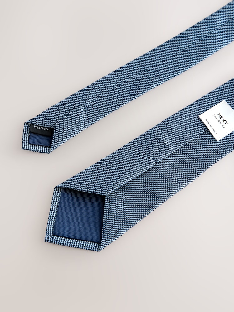 Blue Textured Tie - Image 3 of 3