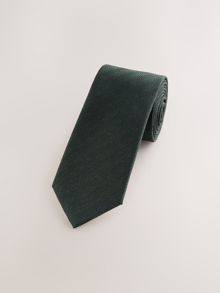 Green Textured Tie - Image 1 of 3
