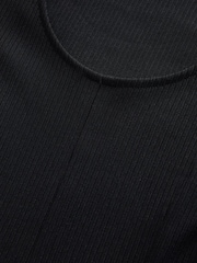 Black Tulle Jersey Mix Midi Dress - Image 3 of 5