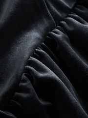 Preto - Velvet Square Neck Waisted Mini Dress - Imagem 2 de 3