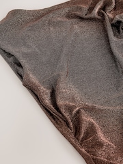 Bronze Sparkle Ruched Column Midi Dress - Image 6 of 7